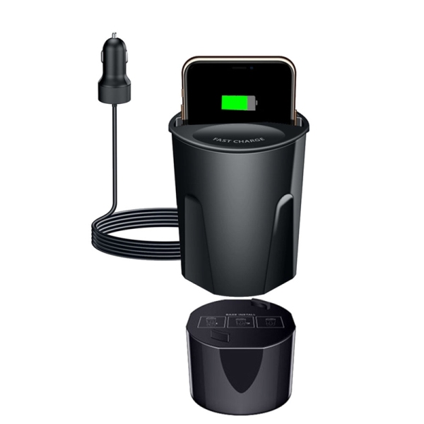 Fast Wireless Car Charger Cup for Samsung S10/S9/S8/Note10 10W Qi Wireless Charging Car Cup for IPhone 11Pro/Xs Max/Xr/8