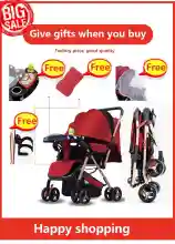 ภาพขนาดย่อของภาพหน้าปกสินค้าซื้อ 1 แถม 5 Baby Stroller Pram ที่นอนเด็ก รถเข็นเด็กแบบนั่ง รถเข็นเด็กพับได้ พกพาง่าย ถือขึ้นเครื่องปรับได้ 3 ระดับ(นั่ง/เอน/นอน) พร้อมสายรัดแบบ 5 จากร้าน Top-shopping บน Lazada ภาพที่ 9