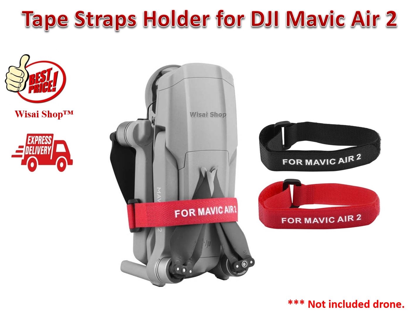 BRDRC สายรัดใบพัดโดรน Propeller Blade Tape Straps Holder สำหรับ DJI Mavic Air 2 / Air 2S