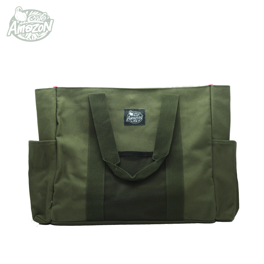 Café Amazon - Online Exclusive - กระเป๋า Tote Bag คาเฟ่ อเมซอน (สีเขียวขี้ม้า)