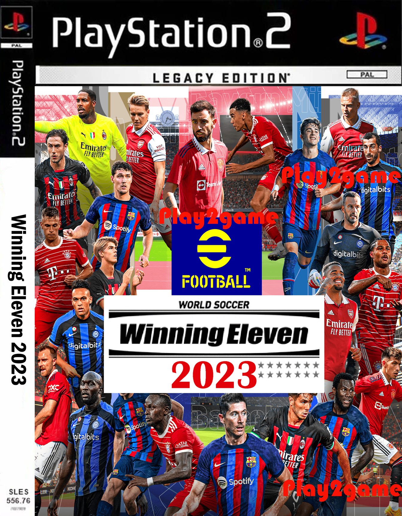 แผ่นเกมส์ Winning Eleven 2023 ฮาแลนด์,นูเญซ,เลวานดอฟสกี้ ย้ายแล้ว ภาษา