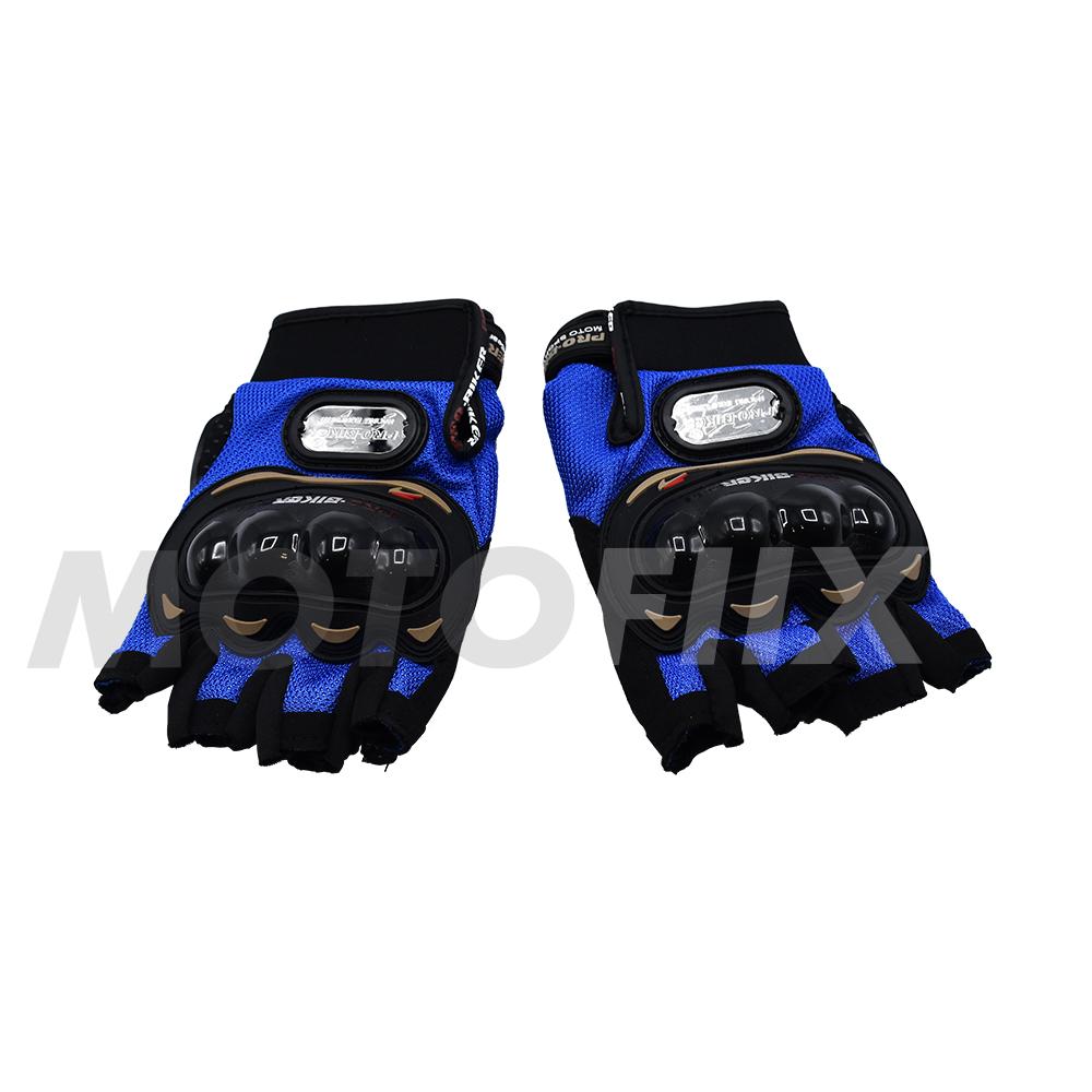 ถุงมือ (PRO-BIKER) MCS04 SIZE L ครึ่งนิ้ว สีน้ำเงิน
