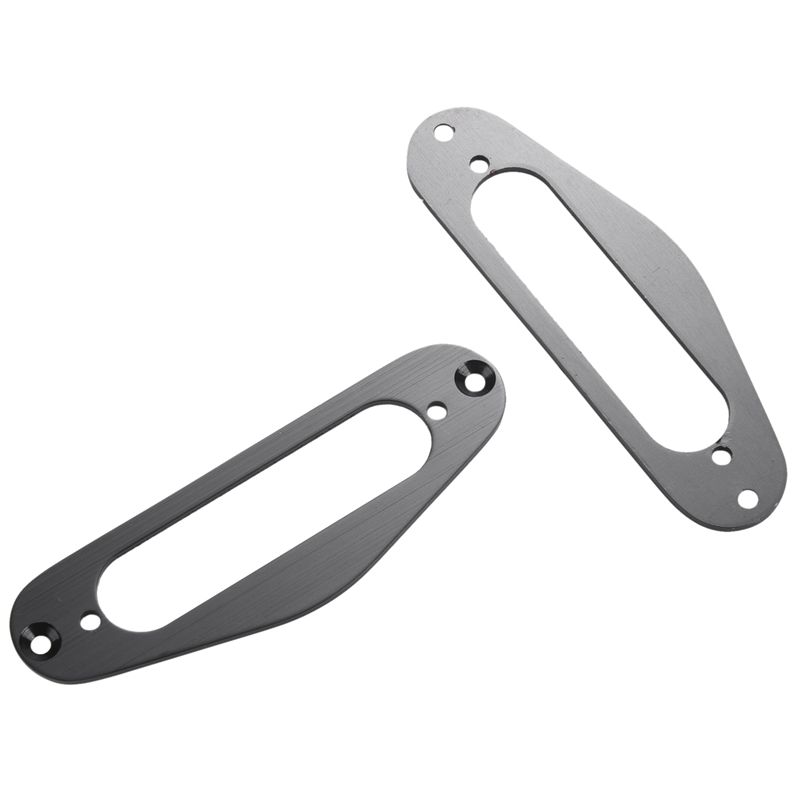 4 Pcs Guitar Pickup Frame Mounting Ring Single Coil Metal Flat Humbucker Pickup Ring (Black