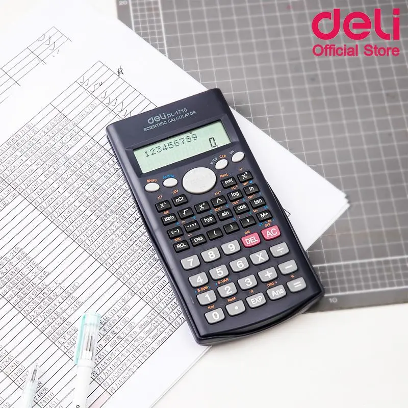 Deli เครื่องคิดเลขวิทยาศาสตร์ Scientific Calculator 240 Function.1710 เครื่องคิดเลข อุปกรณ์คิดเงิน อุปกรณ์สำนักงาน อุปกรณ์ออฟฟิศ เครื่องใช้สำนักงาน เครื่องใช้ออฟฟิศ