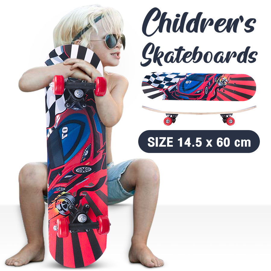 Newmart  สเก็ตบอร์ด skateboard สำหรับเด็ก ลายการ์ตูน ขนาด 60x15 ซม. วัสดุคุณภาพดี  สำหรับอายุ 2-6ปี