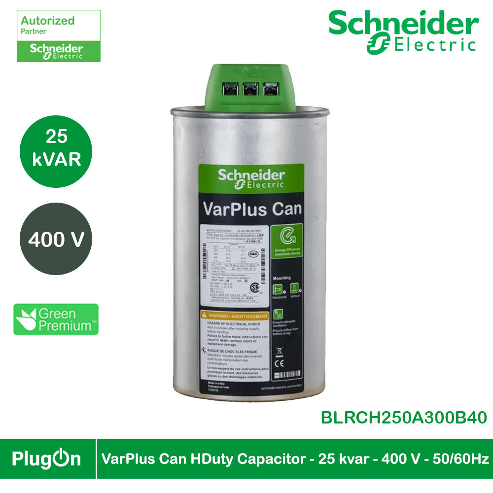 BLRCH250A300B40 - Schneider Electric VarPlus Can HDuty Capacitor - 25/ ...