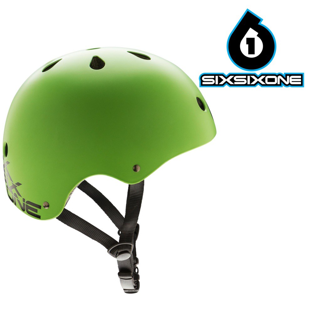 Hot Sale หมวกสเก็ตบอร์ด หมวกSurf Skate หมวกเซิร์ฟสเก็ต หมวกจักรยาน SixSixOne 661 รุ่น Dirt Lid STACKED สีเขียว ฟองน้ำ ราคาถูก เซิร์ฟสเก็ต สเก็ต