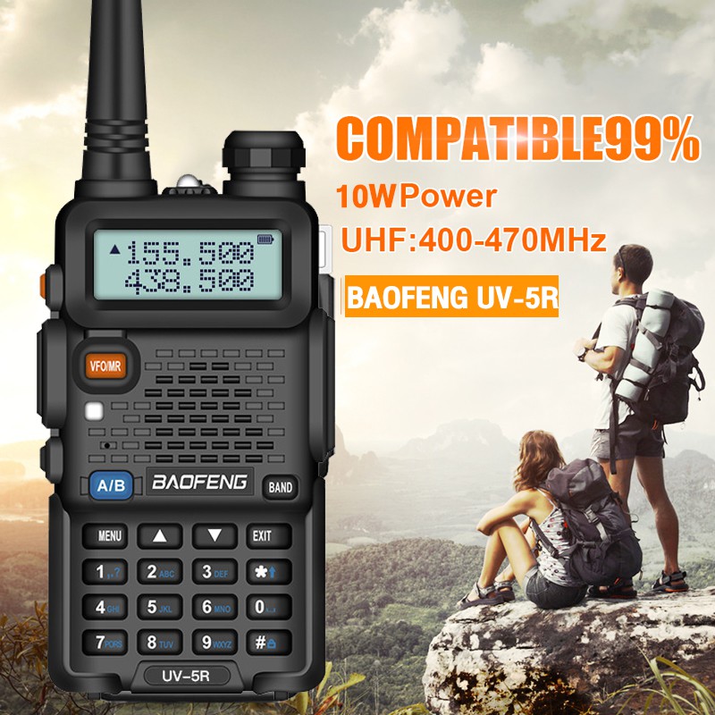 Juraska Shop Ximi วิทยุสือสาร  Walkie Talkie วิทยุสื่อสาร รุ่น UV-5R สีดำ (136-174MHz-400-480MHz) กำลังส่ง 5W ระยะการใช้งาน 3-5 กม