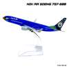 Naynaeshop โมเดลเครื่องบิน นกแอร์ สีน้ำเงิน นกยูง NOK AIR Boeing 737-800 (16 cm)