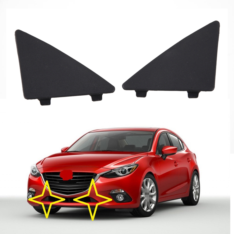 Car Front Bumper Triangle Trim Cover Cap for Mazda 3 Axela 2014-2017 BHN1-50-101 BHN1-50-102