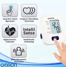 ภาพขนาดย่อของภาพหน้าปกสินค้าOmron เครื่องวัดความดันโลหิต ออมรอน รุ่น HEM-7120 แถมฟรี Adapter+ถ่าน (ของแท้ รับประกันศูนย์ 5 ปี) จากร้าน pmn healthcare บน Lazada ภาพที่ 5