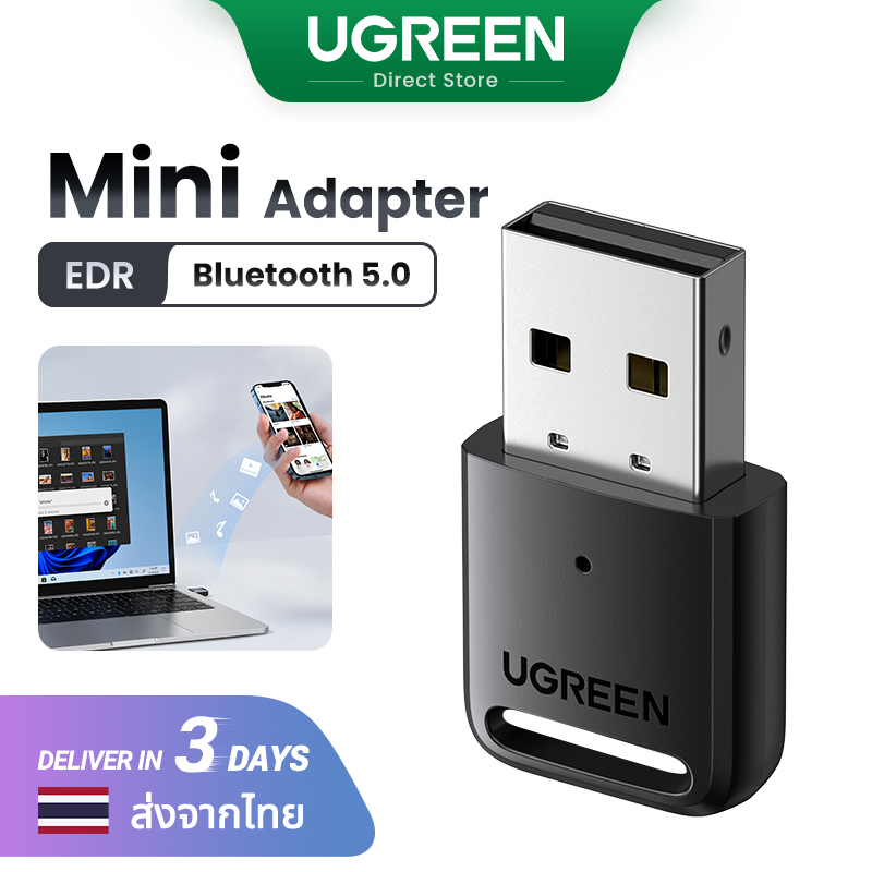 UGREEN 90225 USB Bluetooth 5.3 Dongle Adapter สําหรับลําโพงPC เมาส์ไร้สาย  คีย์บอร์ด เครื่องรับสัญญาณเสียงเพลง - Ugreen Thailand