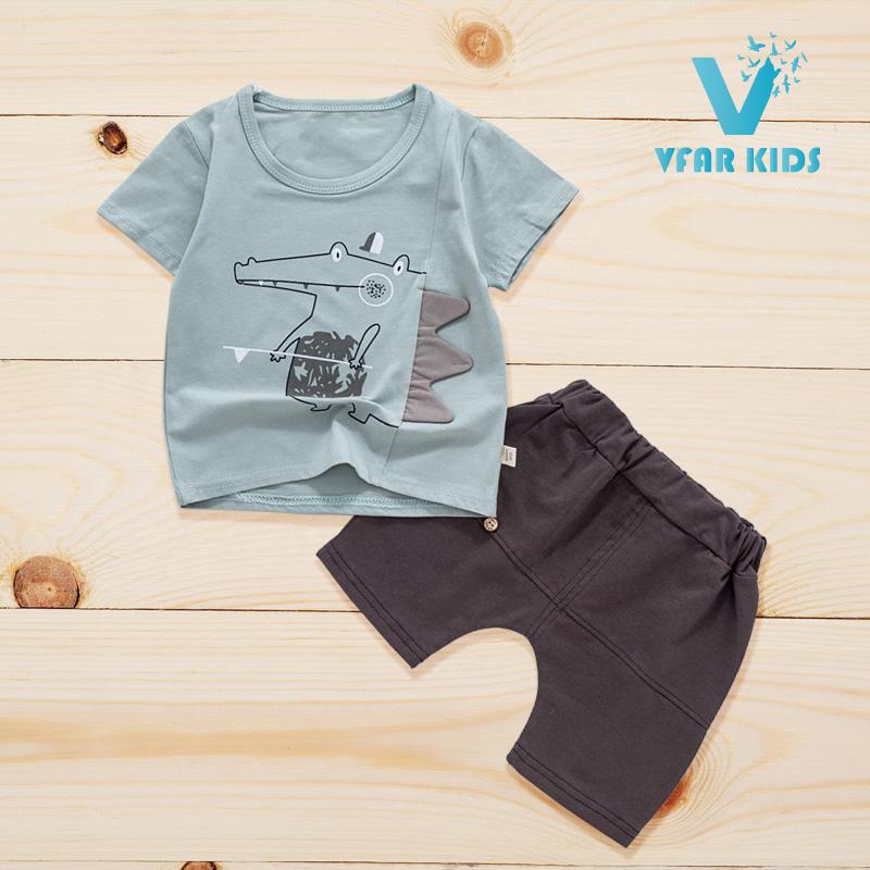 แนะนำ Vfar Kids ชุดเสื้อผ้าเด็กเข้าชุด ชุดเด็กผู้หญิง ชุดเด็กผู้ชาย ลายจระเข้ (0-3 Years)
