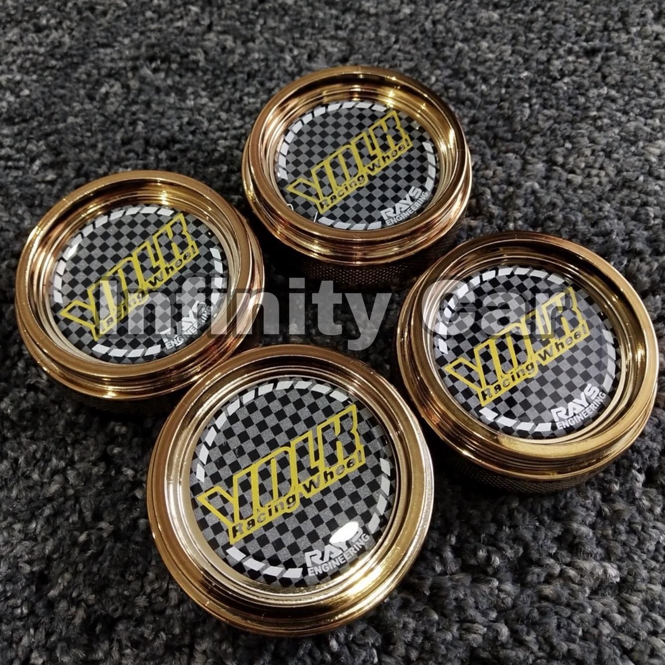 ฝาครอบดุมล้อVolk Racing มี6สี (สีทอง) ราคาต่อชุด(4ชิ้น) พร้อมส่ง