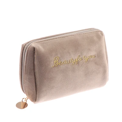 JIAOQI Velvet Organizer Lipstick Travel Cosmetic Bag Box Pouch Beauty Case Makeup Bag
