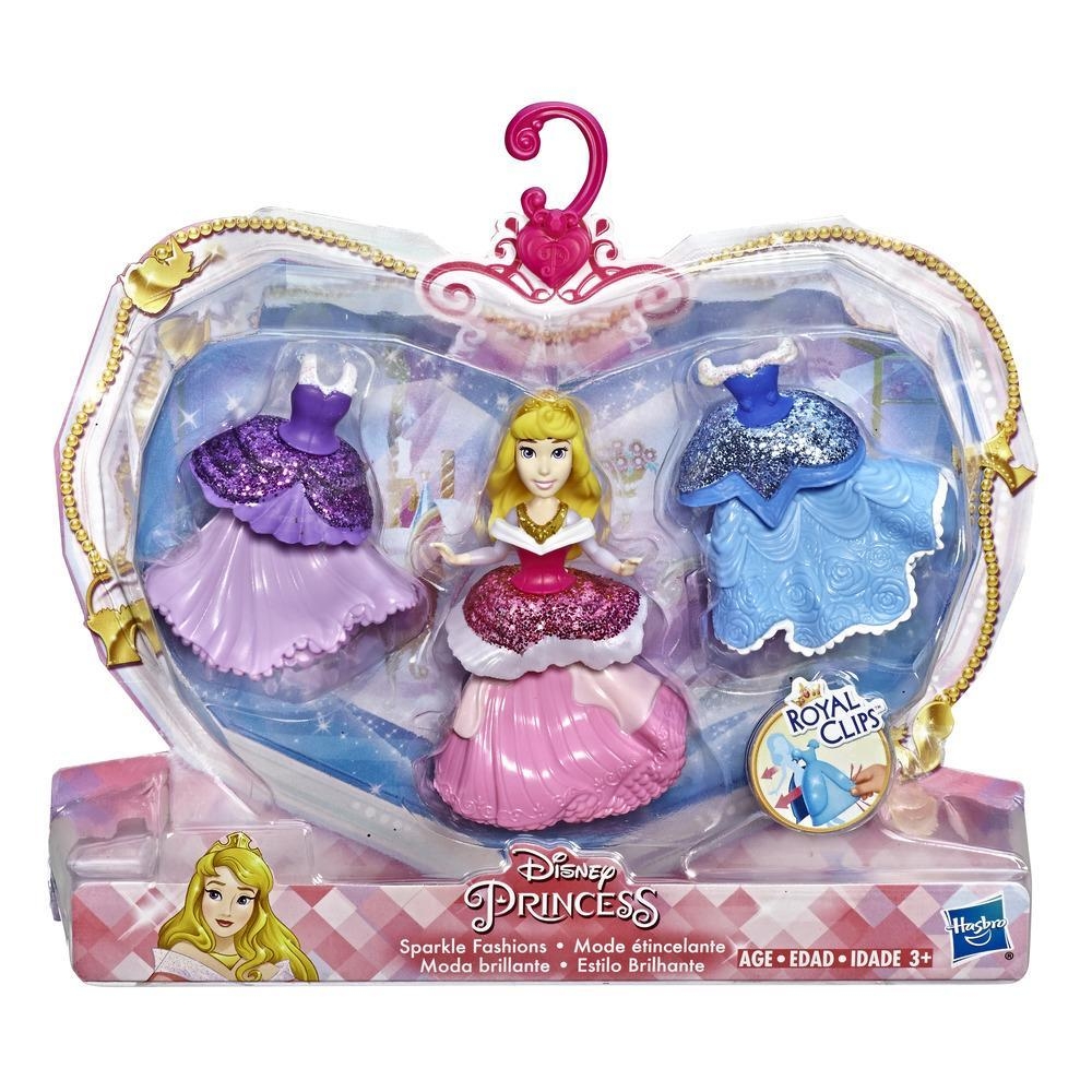 ของเล่น ตุ๊กตา ออโรรา ดิสนีย์ ของแท้ Disney Princess Aurora Collectible Doll With 3 Glittery One-Clip Dresses, Royal Clips Fashion