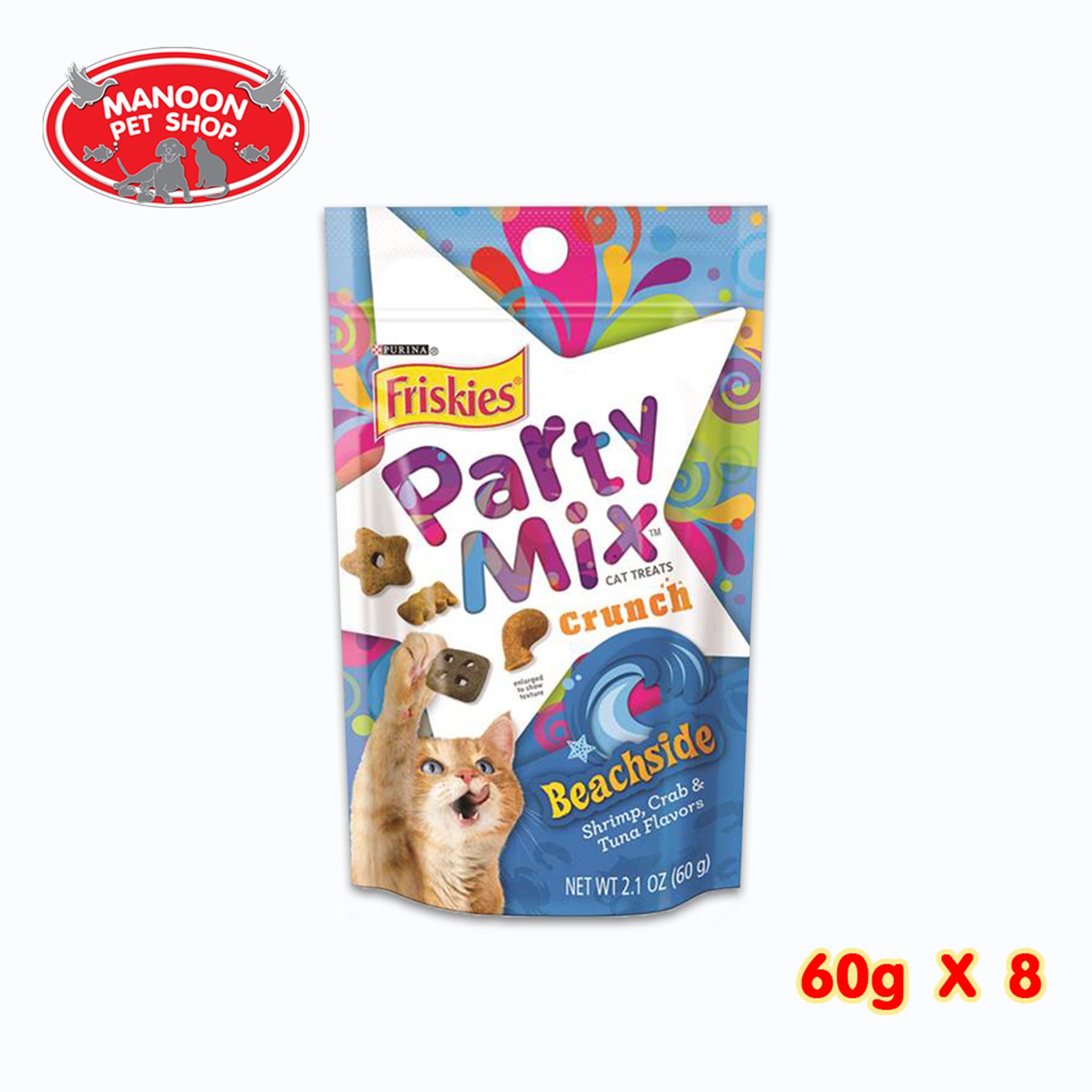 [MANOON] Friskies Party Mix Beachside 60 g x 8 pack (60กรัม x 8 ซอง