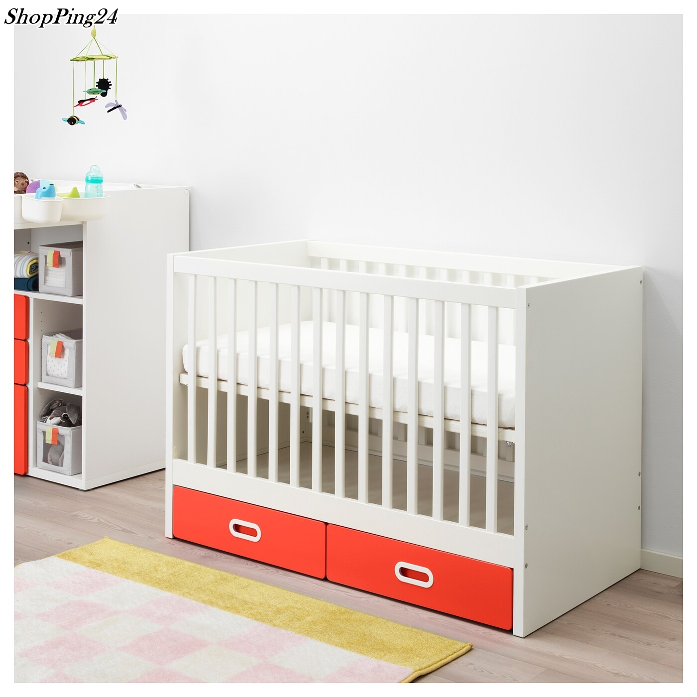 เตียงเด็กอ่อน Baby Cot  เตียงเด็กอ่อนพร้อมลิ้นชัก Baby Bed  Baby Cot with drawers STAVAT  60 X 120 Cm