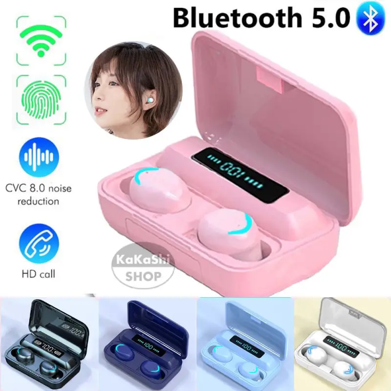 ภาพหน้าปกสินค้าพร้อมกล่องชาร์จ หูฟังบลูทูธไร้สาย Bluetooth V5.0 หูฟังไร้สาย IOS Android หูฟังบลูทู หูฟังบลูทูธ TWS True Wireless Bluetooth Earphone บลูทู ธ หูฟังสเตอริโอบลูทู ธ 5.0 เบสหูฟังกับไมค์แฮนด์ฟรี จากร้าน KaKaShi SHOP บน Lazada