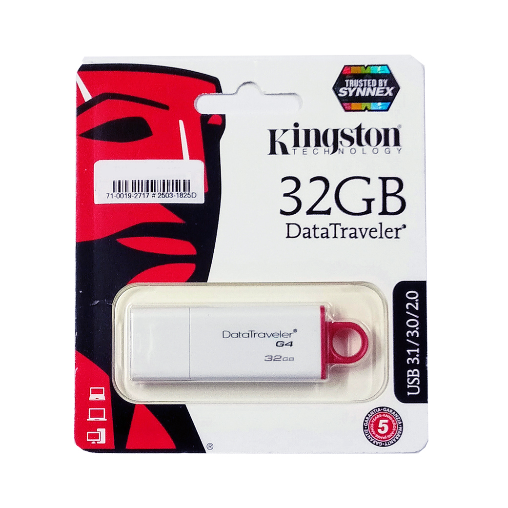 FLASH DRIVE 32GB / 64GB / 128GB KINGSTON /แฟรชไดร์ /แฮนดี้ไดร์ /แฟตไดร์ /แฟลตไดร์ฟ /แฟลชไดร์ฟ /แฟรตไดร์ USB 3.1 /3.0 /2.0 DataTraveler G4