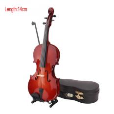 Mô Hình Đàn Violin KOKKO Thu Nhỏ, Có Chân Đứng Và Hộp Đựng Nhạc Cụ Nhỏ Đồ Trang Trí 10/14/16/25CM Với Vỏ Đàn Piano + Giá Đỡ + Cây Vĩ Cầm