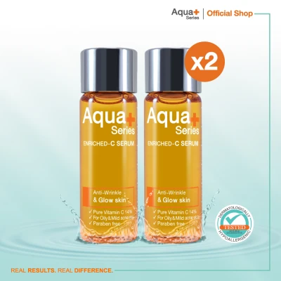 Enriched-C Serum 15 ml. (2 pcs.) (Suitable for Sensitive Skin & Acne Prone Skin) | AquaPlus Thailand