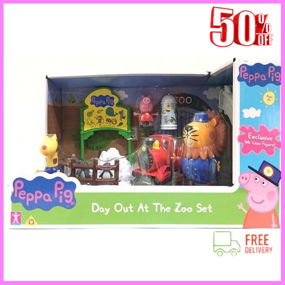 peppa pig day out at the zoo playset