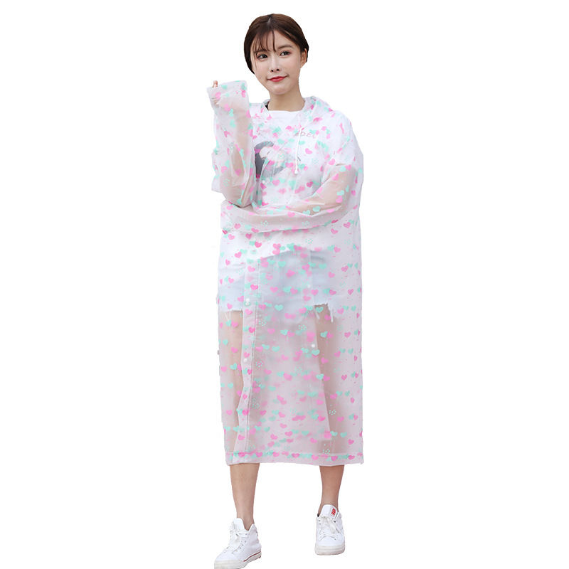 [เสื้อกันฝน Eco] DTL เสื้อปอนโชเสื้อกันฝนโปร่งแสงแฟชั่น YY--50