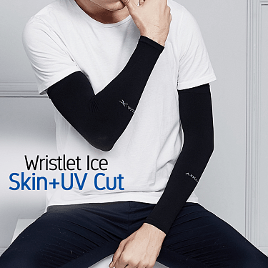 DDuck Shop/Gamsung Aqua-X Cool Wristlet Ice Skin+UV Cut ปลอกแขน ป้องกันแสง UV จากแสงแดด ระบายอากาศ เหงื่อ ได้ดี ไม่อึดอัด สำหรับกีฬากลางแจ้ง และขับรถ