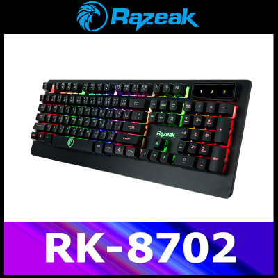 ดูภาพ Razeak RK8702 คีย์บอร์ดเกมส์มิ่ง มีไฟสวย Backlighted Gaming keyboard เพิ่มเติม Razeak RK8702 คีย์บอร์ดเกมส์มิ่ง มีไฟสวย Backlighted Gaming keyboard