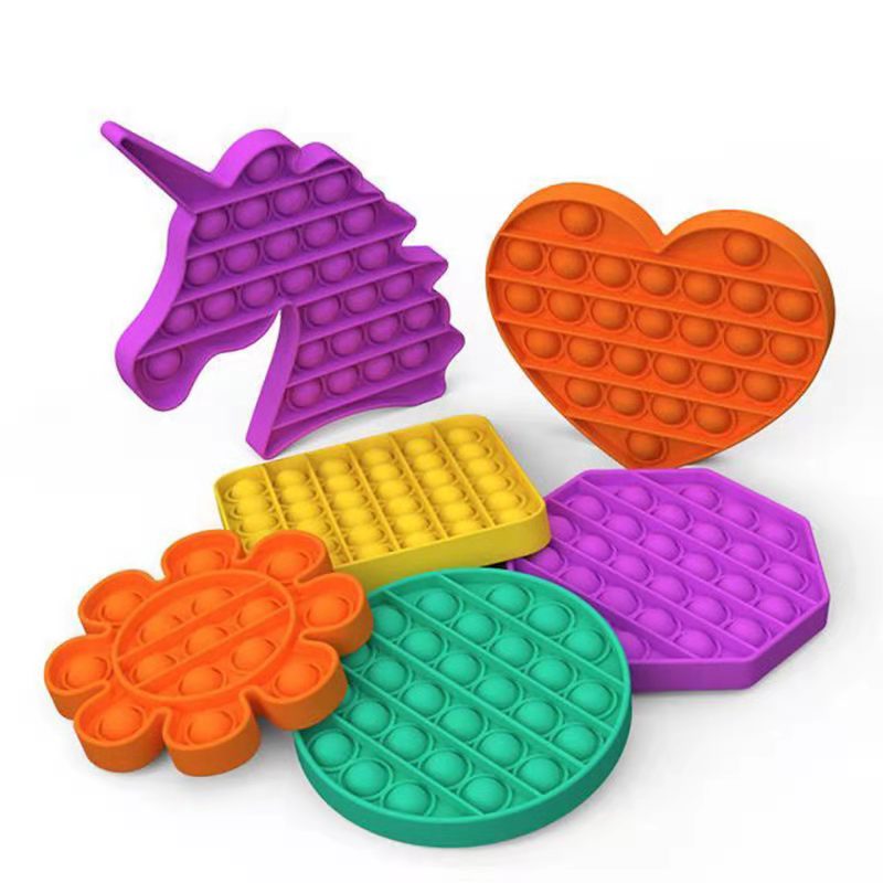 พร้อมส่งFidget Pop It ของเล่นคลายครียด มีสีสัน Pop Bubble Sensory Toy Stress Reliver Toys