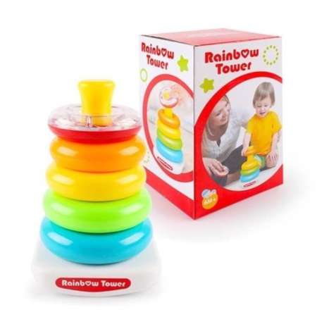 ลดราคา Rainbow Tower ห่วงเรียงซ้อนเสริมพัฒนาการ ขายเยอะสุด