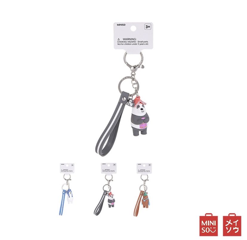 พวงกุญแจ Keychain พวงกุญแจกระเป๋า MINISO We Bare Bears คละสี คละแบบ