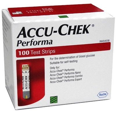 ถูกมากๆ (ของแท้ พร้อมส่งไม่ต้องรอเป็นเดือน)  แผ่นตรวจน้ำตาล Accu-Chek Performa Test Strip แอคคูเชต แผ่นตรวจน้ำตาล / Accuchek / accu chek performa /100 ชิ้น