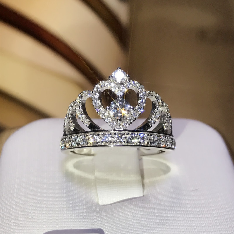 CC Women Rings 925 Silver Trendy Jewelry Bride Wedding Jewelry Cubic ...