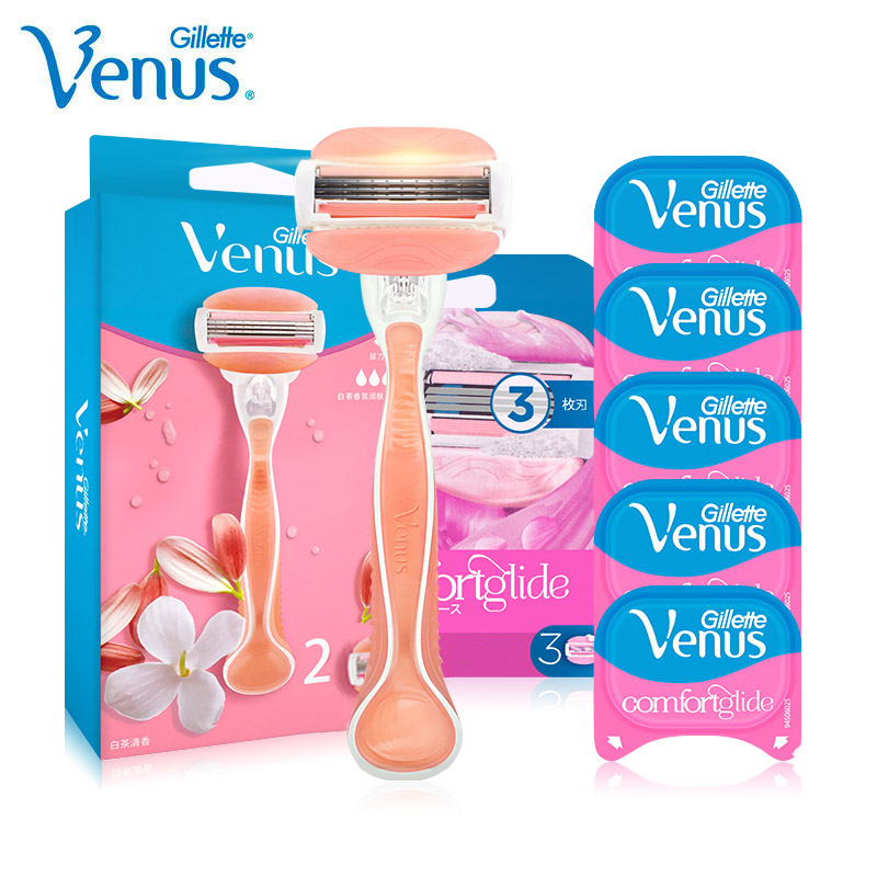 Gillette Women Razor Venus Breeze 3 Layers Stainless Steel Shaving ...