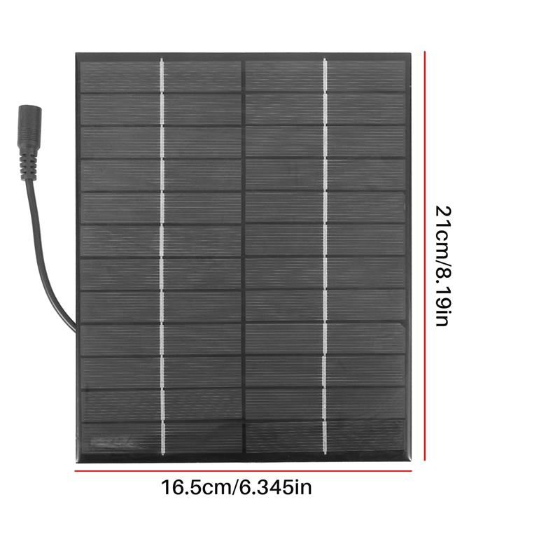 12V 5.2W Mini Solar Panel Polycrystalline Solar Cells Silicon Epoxy Solar DIY Module System Battery Charger + DC output