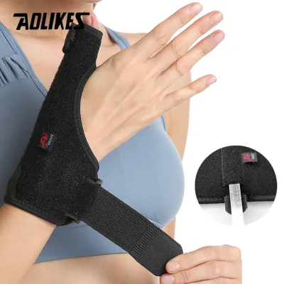 AOLIKES 1 ชิ้น ข้อมือรั้งนิ้วหัวแม่มือเฝือก-ปรับซอฟท์โคลงด้วยโลหะเฝือกสำหรับการสนับสนุนที่เชื่อถือได้Wrist Brace Thumb Splint