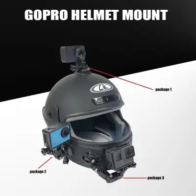 TechInTour ฐาน 3M ติดหมวกกันน๊อค gopro helmet mount สำหรับกล้อง Action Camera GOPRO HERO Black Silver 4 5 6 7 8 SJCAM EKEN YI OSMO Action