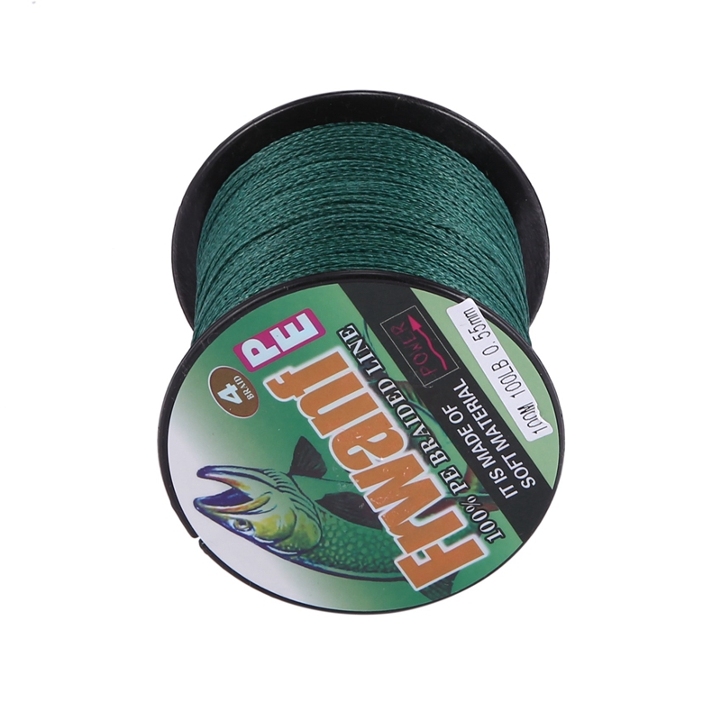 Frwanf 4 Braid 100M Pe Braided Fishing Line 4 Strand Super Strong