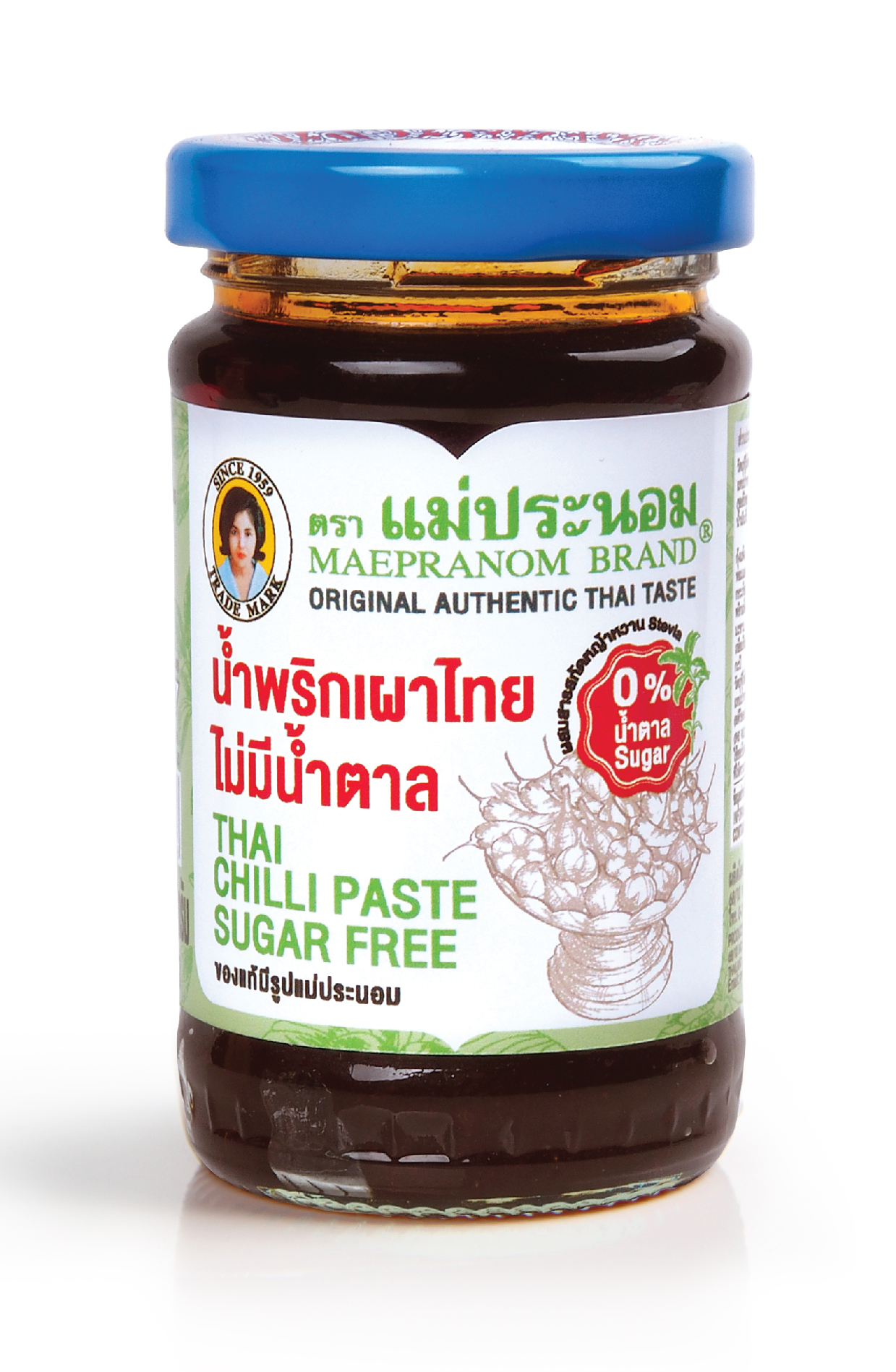 แม่ประนอม น้ำพริกเผาไทยไม่มีน้ำตาล 114 กรัม