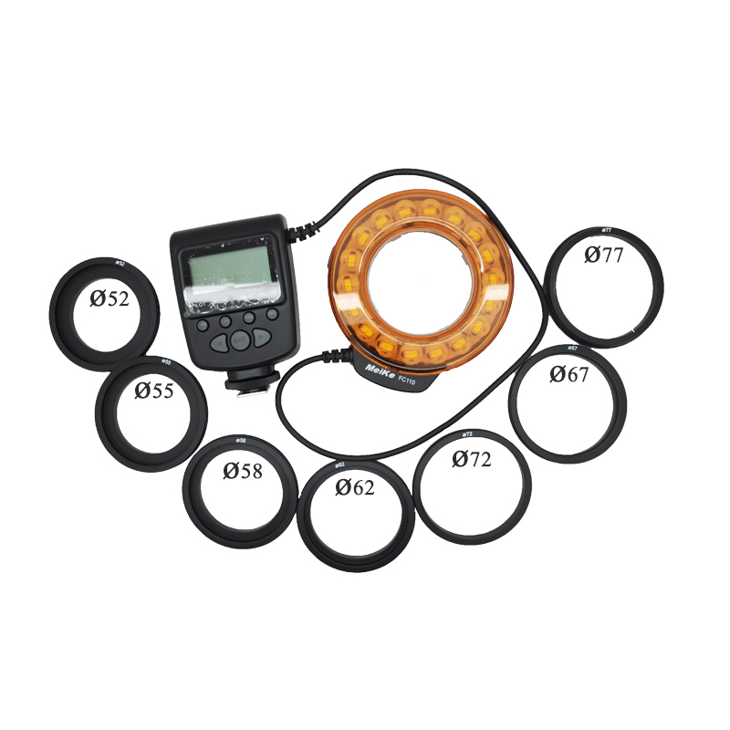 Meike MK-FC110 LED Macro Ring Flash Light for Sony Mirrorless & DSLR ...