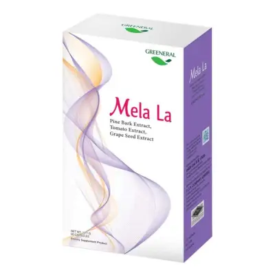 MELA LA (30เม็ด) เมลา ล่า อาหารเสริมลดฝ้าด้วยสารสกัดจากเปลือกสน EXP 03/2022