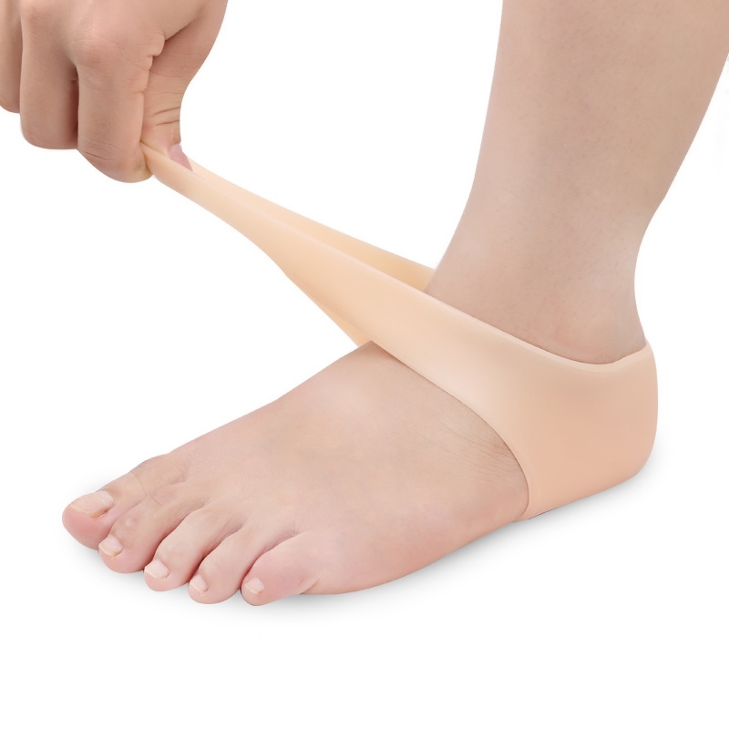 1 Pair Moisture Gel Silicone Heel Protectors Socks Pedicure ...