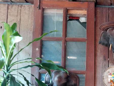 นาฬิกาไม้สัก (สีไม้แท้)