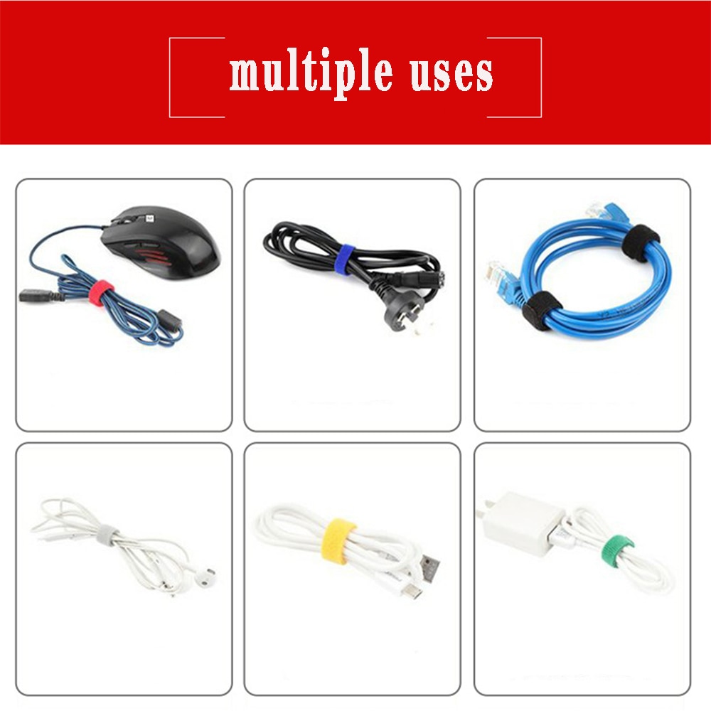 T-type cable Velcro cable tie line reusable line organizer cable line ...
