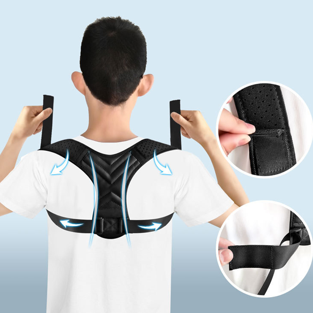 ADG Men Corset Posture Straps Clavicle Spine Back Posture Corrector Prevents Slouching Shoulder Straight Support Brace Belt Therapy