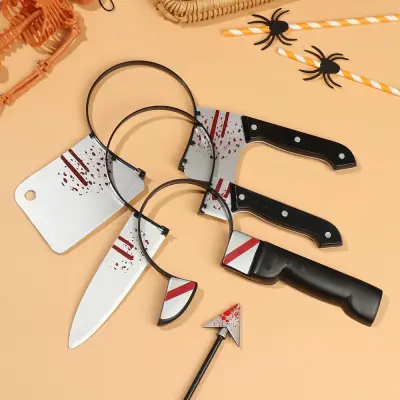 YEAHGIRL Cosplay Tricky Zombie Saw Hair Accessories Halloween Party Scary Halloween Headbands