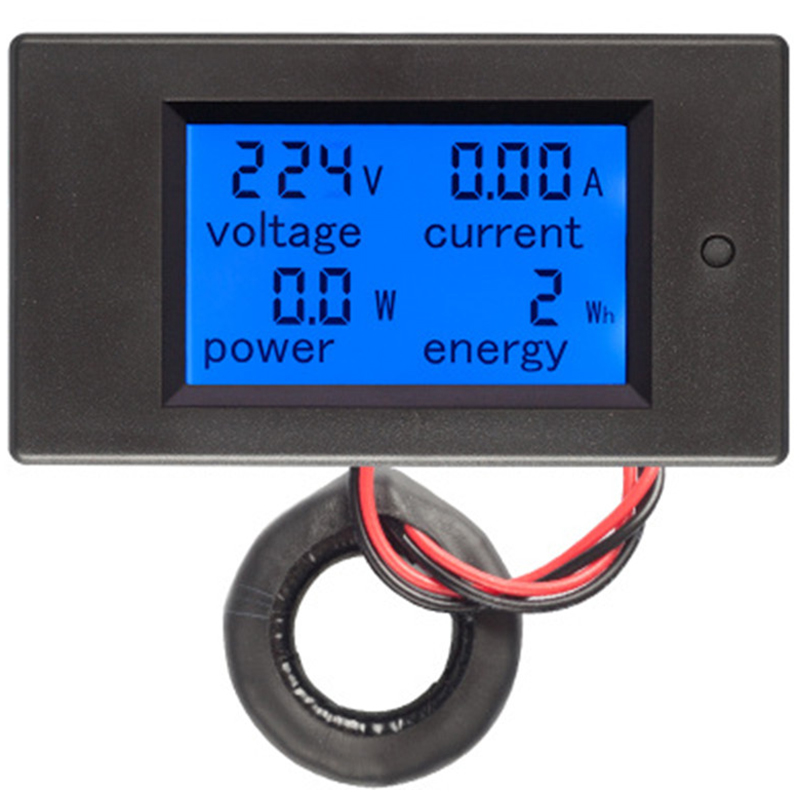 AC Single Phase Digital Wattmeter Power Energy Meter 220V 100A Kwh