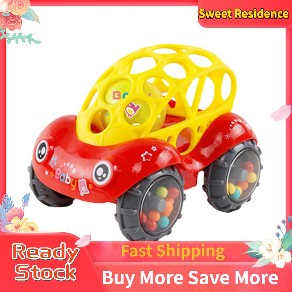 Baby Car Doll Toy Cartoon Crib Mobile Bell Rings Grip Toys Hand Catching Balls for Newborns